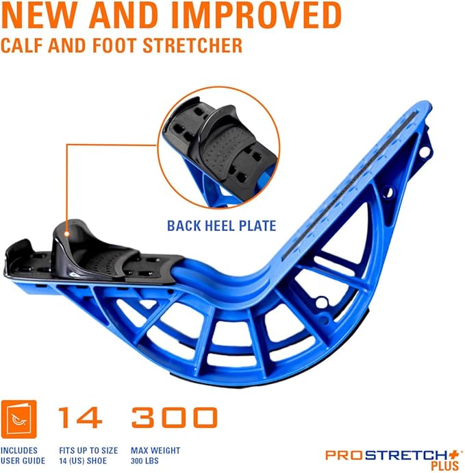 ProStretch Plus, Customizable/Adjustable Calf Stretcher and Foot Rocker for Plantar Fasciitis, Achilles Tendonitis, and Tight Calves