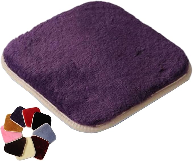 Anti-Slip Seat Cushions with Ties, Plush Dining Chair Pads, Durable Foam Cushions, Universal Stool Padding, Indoor-Outdoor Seat Cushions(Violet,Square 18X18in)