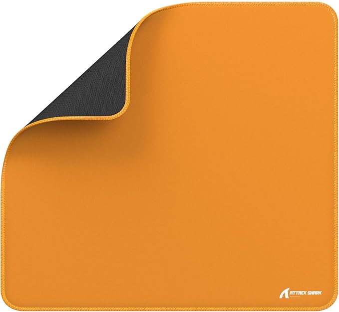 ATTACK SHARK CM02 Gaming Mouse Pad for Esports Speed Large Mouse mats for Desk Waterproof Surface Stitched Edges and Anti-Slip Rubber Base Size L Laminate 17.72” x 15.75” x 0.16” Orange