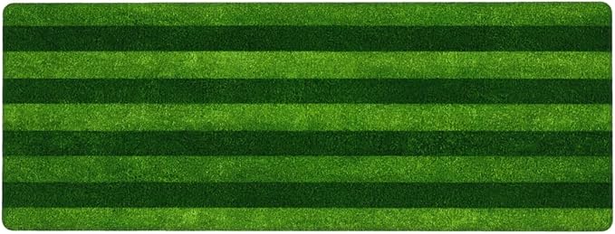 Large Mouse Pad Green Grass Stripes Non-Slip Rubber Long Gaming Desk Mat Big Computer Keyboard Mousepad Waterproof Protector Wristing Pad for Gaming Office Home Decorative 31.5 X 11.8 Inch