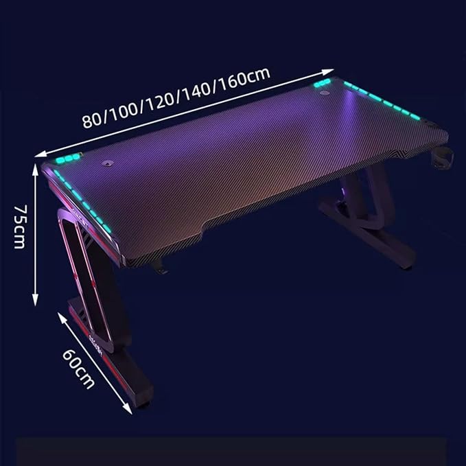 Modern Writing Desk Desktop Computer Desk, Home Bedroom, Live Streaming Game and Chair Set Storage(160x60x75cm)