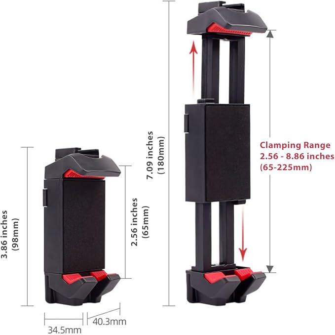 Kado Metal Portable Monitor Stand Tripod, 100x100mm 75x75mm Wall/Arm Mount Adapater Bracket Plate, 360° Ball Head and 1/4" Screw Compact for Phone, Tablet, Projector, Camera and Webcam