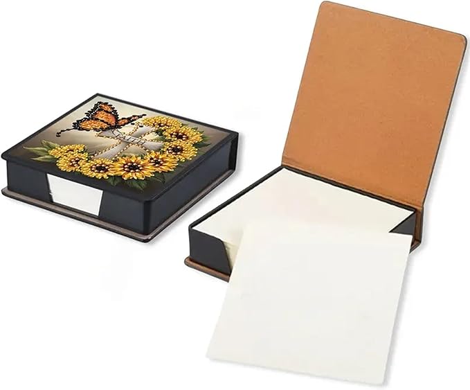 Faith Diamond Painting Kit Note Box,Memo Paper Storage Box Diamond Art,Sticky Note Holder Diamond Art,Diamond Painting Memo Pad For Office Desk. (faith)