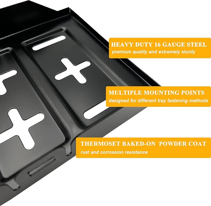 Metal Battery Mounting Tray for Vehicle Engine Repair or Maintence,Black,Standard