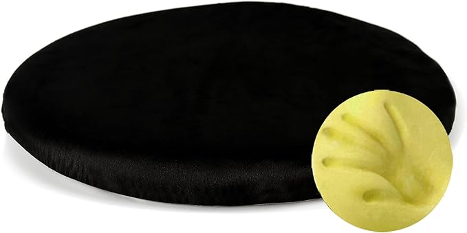 Sigmat Memory Foam Seat Cushion Anti-Slip Soft Round Stool Cushion Chair Pad 20 Inch Black