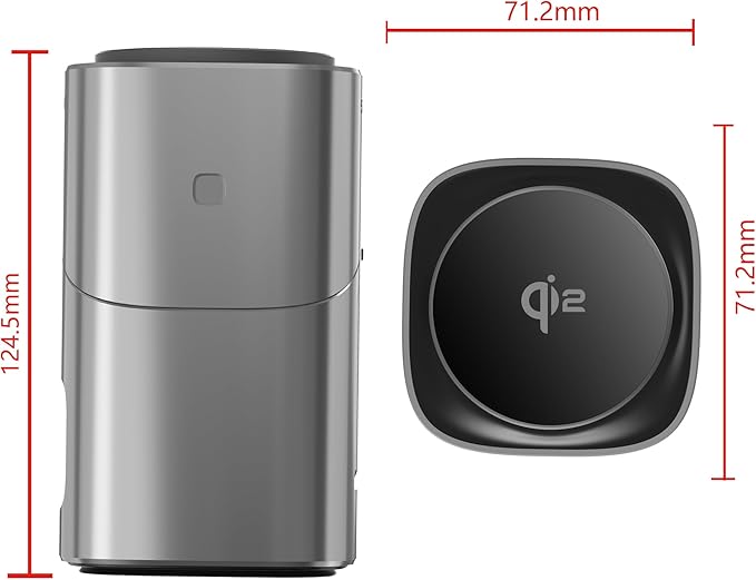 6-in-1 Charging Station, Desktop Charger with QI2 15W Wireless & 65W USB-C Hub, 3 USB-C + USB-A, Smart Power for iPhone, Android, Earbuds, Watch, Laptop for Office Desk & Nightstand (Black)
