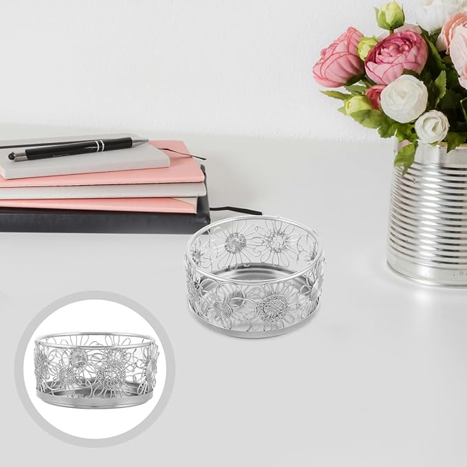 ABOOFAN Mini Stainless Steel Paper Clip Holder – Space-Saving Round Desk Organizer for Safe Handling & Compact Workspace Storage – for Office, Home, Makeup, and Stationery Use