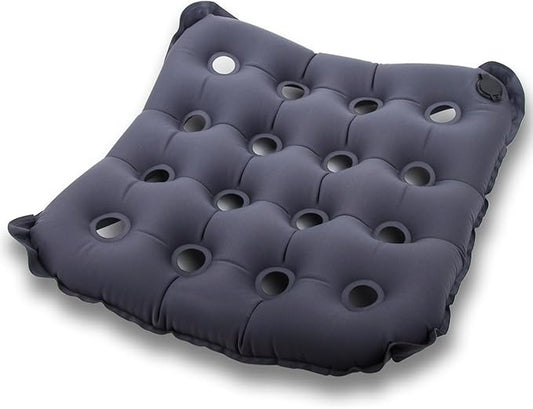 Inflatable Seat Cushion, Portable Air Seat Chair Cushions for Pressure Relief Breathable Waffle Square Seat Pad for Home Car Wheelchairs Office Chairs and Airplanes (1 Pack)