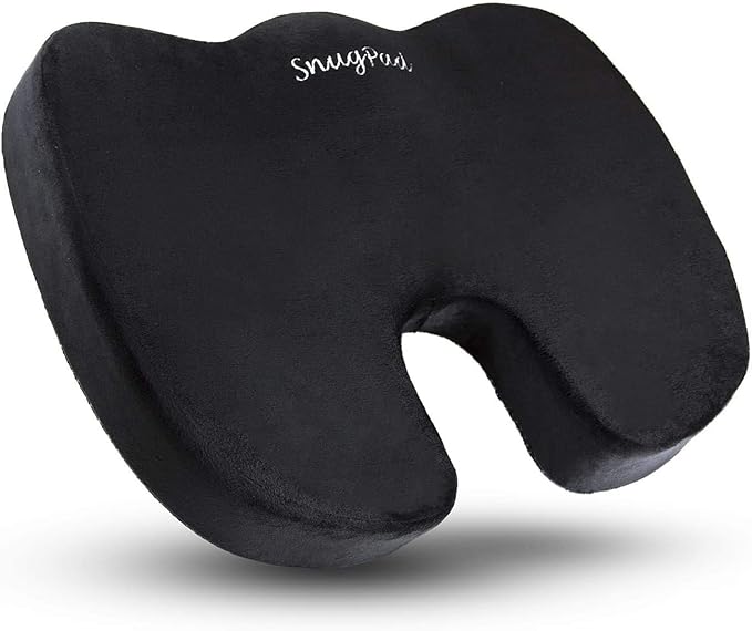 Upgraded Memory Foam Seat Cushion, for Sciatica, Back, Hip, and Tailbone Pain Relief, Firm Comfortable, Support for Office Chair, Wheelchair,Car. Nonslip Orthopedic Memory Foam Coccyx Cushion