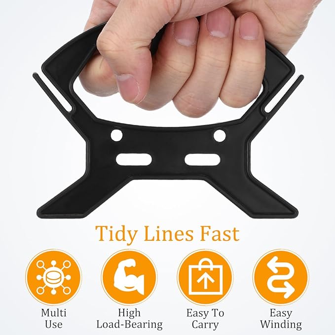 Garneck 10pcs Rope Winder: Cord Cable Organizer for Extension Cord Storage Rope Line Winder for Fishing Camping Outdoor Tools Portable Reusable String Wrap Black