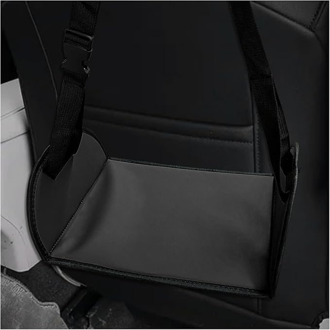 Car Rear Seat Footrest, Comfortable Foot Hammock with Adjustable Straps, Portable Foot Sling Leg Rest Travel Essentials for Women and Men, Universal Car Accessories (Black)