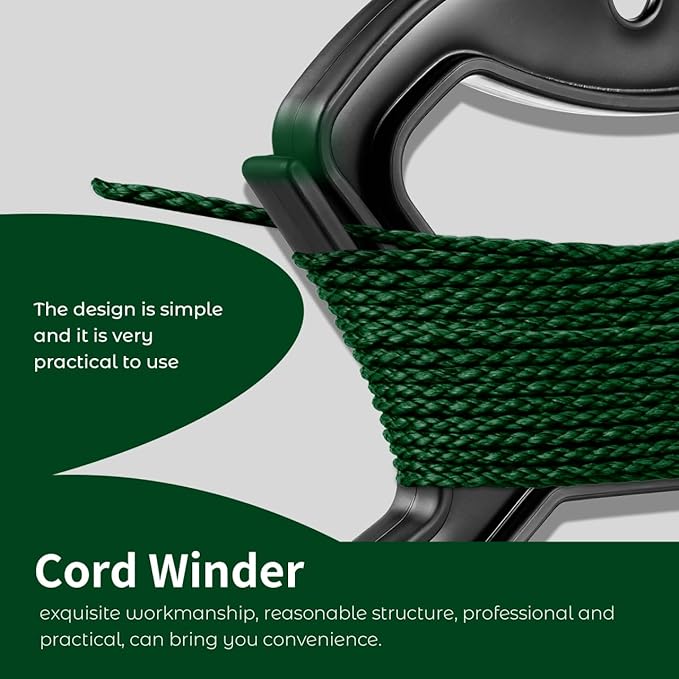 Garneck 10PCS Small Rope Winder: Black String Light Storage Reel Cord Reel Wire Storage Wrap for Extension Cord Holder Plastic Winding Clip for Home Office Garage Rv Workshop