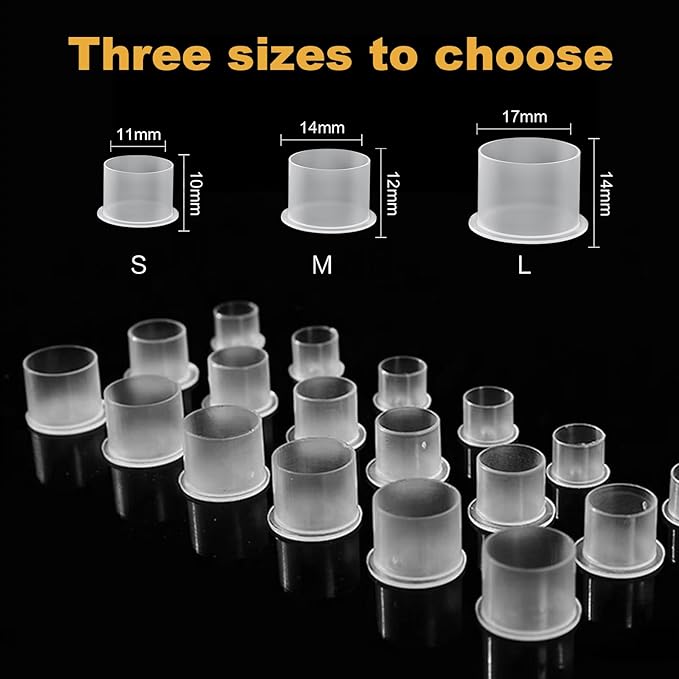320Pcs Tattoo Skin Practice Kit - 20Pcs Fake Skin+ 300 Mixed Sizes Tattoo Ink Caps Cups (#9/#13/#16) for Tattoo Artists & Beginners,Tattoo Supplies Starter Kit Practice at Home