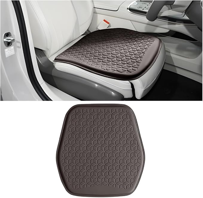 Zpana Gel Car Seat Cushion, Non-Slip & Comfortable Automotive Chair Protector Pad for Driving, Breathable Vehicle Interior Mat Cover Accessories, Universal for SUV Sedan Truck (Coffee)