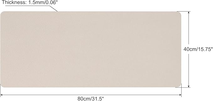 PATIKIL 31"x16" Desk Mat Protector, PVC Non-Slip Waterproof Mouse Pad Writing Mat for Office Home, Apricot