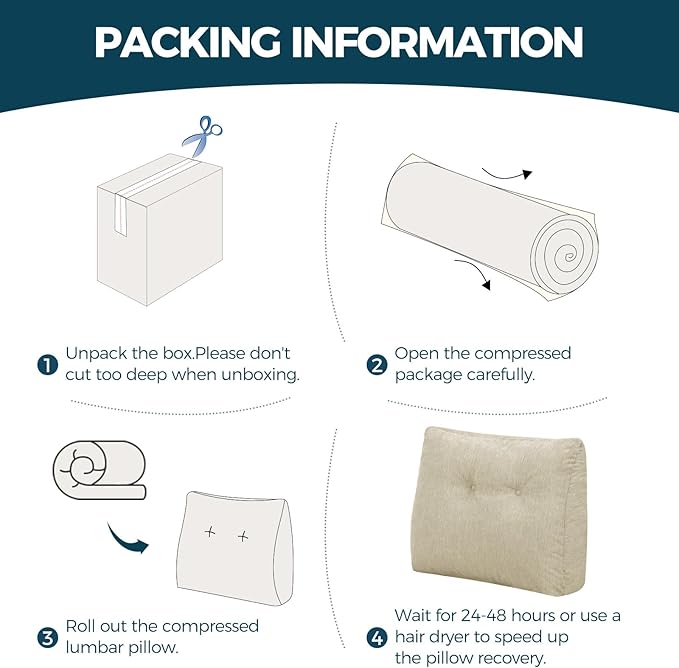Back Support Pillow for Recliner Soft Dual Layer Lumbar Support Pillow with Shredded Memory Foam Ergonomic Orthopedic Couch Lumbar Cushions for Elderly Lower Back Pain Relief Khaki