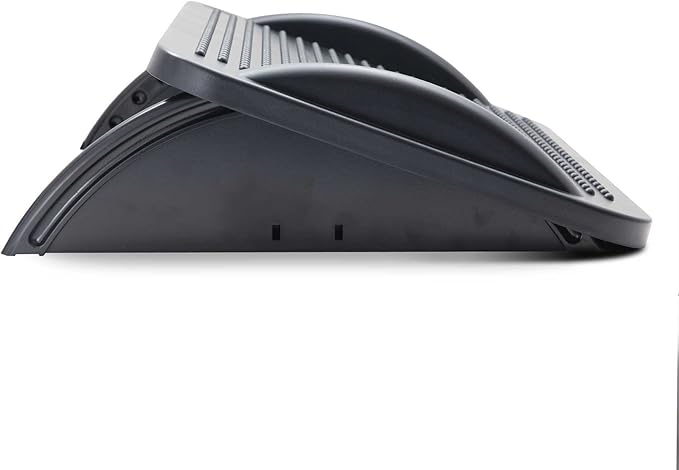 IO CREST Under Desk Ergonomic Foot Rest with 3 Angle Position - 30 Degree Tilt Angle Adjustment Non-Skid Massage Surface Texture, Black