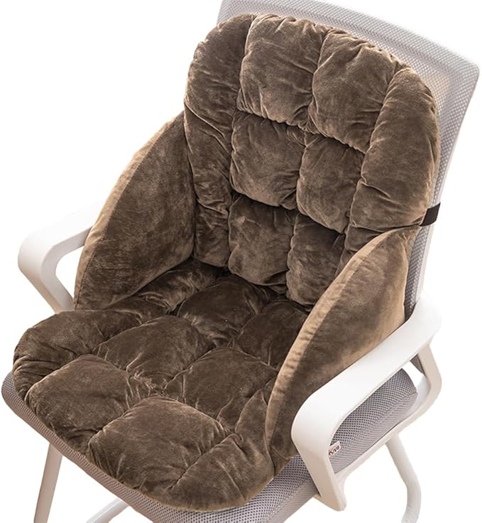 LYFJMUS High Back Office Chair Cushion Soft Desk Chair Pad with Ties Rocking Chair Cushion for Office Car Home Dining Room Kitchen