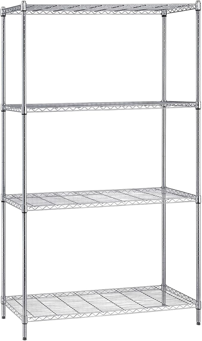 Quantum Storage Systems WR54-3660C Starter Kit Wire Shelves Chrome 4 Shelves 54" H x 60" W x 36" D