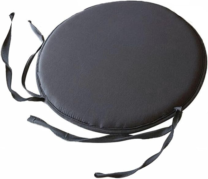 Round Chair Seat Pads, Comfortable Washable Non-Slip Seat Cushions with Ties,Comfort Removable Waterproof Kitchen Chair Cushions for Coffee Shop Outdoor Patio Dining Garden Bistro Indoor