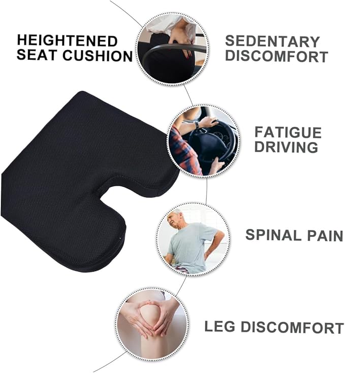 BESPORTBLE 1 Pc Car Seat Heighten Bottom Pad Breathable Buttocks Seat Cushion Mat Auto Bike Accessories