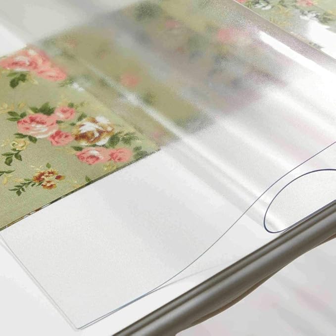 NECAUX Custom 16 x 28 Inch Frosted Desk Cover Protector, 1.5mm Thick Plastic Desk Pad Mat, Table Cover Tablecloth Protector for Office Computer Writing Desk, Side Table, End Table, Night Stand Dresser