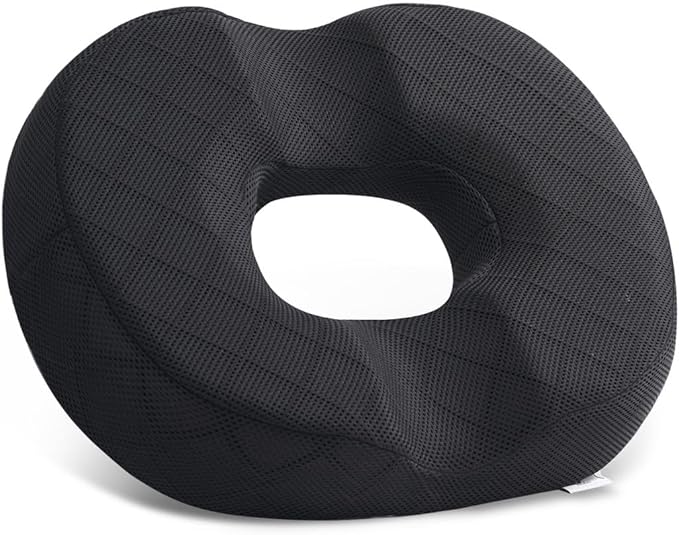 EPSCY Memory Foam Donut Cushion for Coccyx, Hemorrhoid, Sciatica & Tailbone Pain Relief - Pressure Reducing Seat Cushion with Removable Cover - Postpartum Pillow for Office Chair, Car, Wheelchair