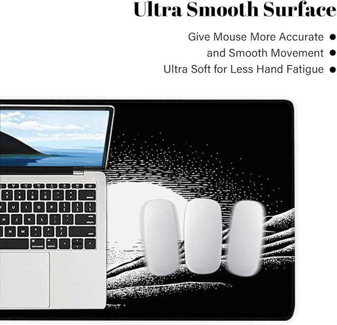 Sunset Palm Beach Large Mouse Pad Non-Slip Rubber Long Gaming Desk Mat Big Computer Keyboard Mousepad Waterproof Protector Wristing Pad for Gaming Office Home Decorative 31.5 X 11.8 Inch