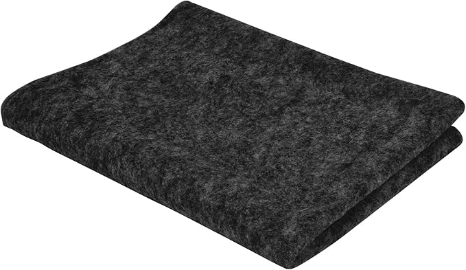 MEGREZ Chinese Calligraphy Drawing Felt Mat, Sumi Xuan Paper Painting Felt Desk Pad for Chinese Calligraphy Writing Japanese Drawing, Black, 27.5 x 39.4 inch (70 x 100cm)
