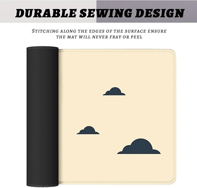 Retro Space Mouse Pad, Vintage Minimalism Gaming Desk Mat Waterproof Stitched Edges Rubber Base Non-Slip Deskmap Computer Keyboard Mat, 31.5x11.8in Mouse Pads for Desk Home Office Gaming