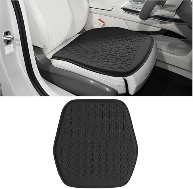 Zpana Gel Car Seat Cushion, Non-Slip & Comfortable Automotive Chair Protector Pad for Driving, Breathable Vehicle Interior Mat Cover Accessories, Universal for SUV Sedan Truck (Black)