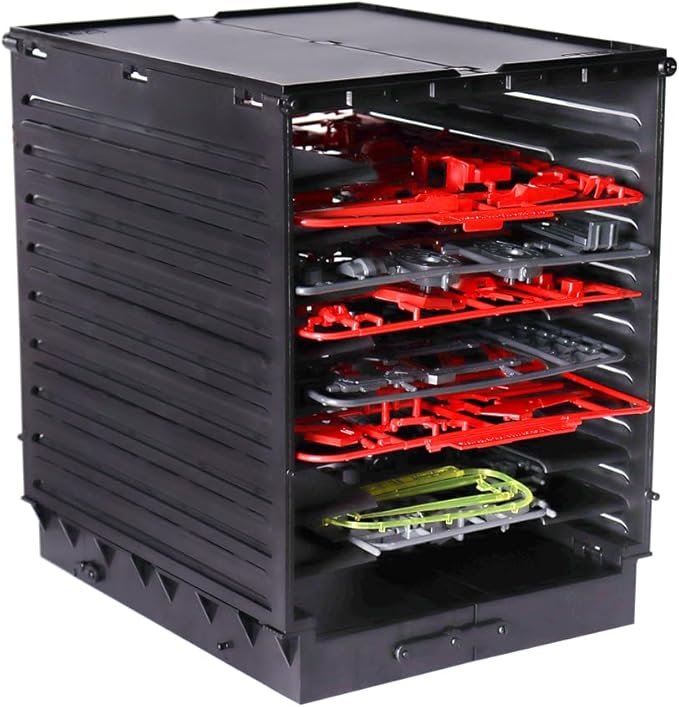 DIY Model Shelf Stand, Model Plastic Parts Shelf, Plate Rack, Tool Storage Container for Hobby Model Making Parts, Organizer for Many Types Making Accessories of Action Figures, PMKJ010