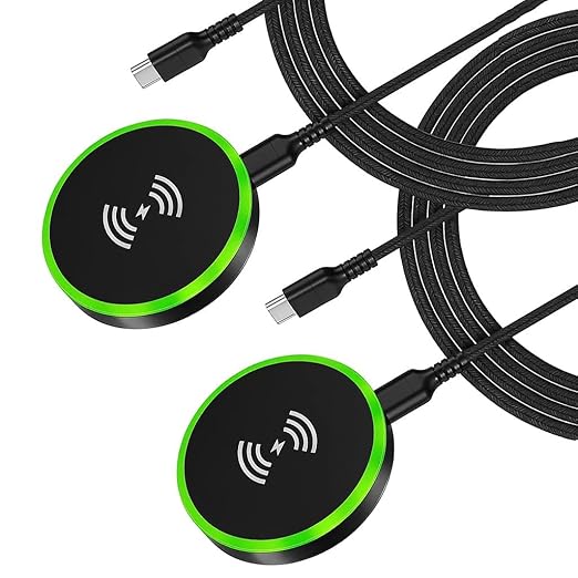 Android MagSafe Wireless Charger Pad with Stand– 15W Fast Charging Magnetic Pad for Samsung Galaxy S25 Ultra/S24, iPhone 17/16e/15/14, Google Pixel 9a/10 Pro XL, AirPods, Qi-Enabled Cordless Charger