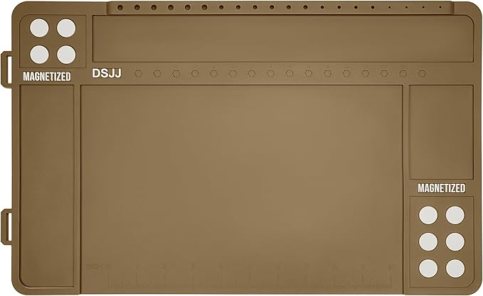 CKPART Gun Cleaning Mat, Premium Magnetic Pad With Organizer Parts Tray, Anti-Slip Rubberized Pistol Mat, Protective Workbench Mat for Gun Cleaning (16.5"x 10.43")