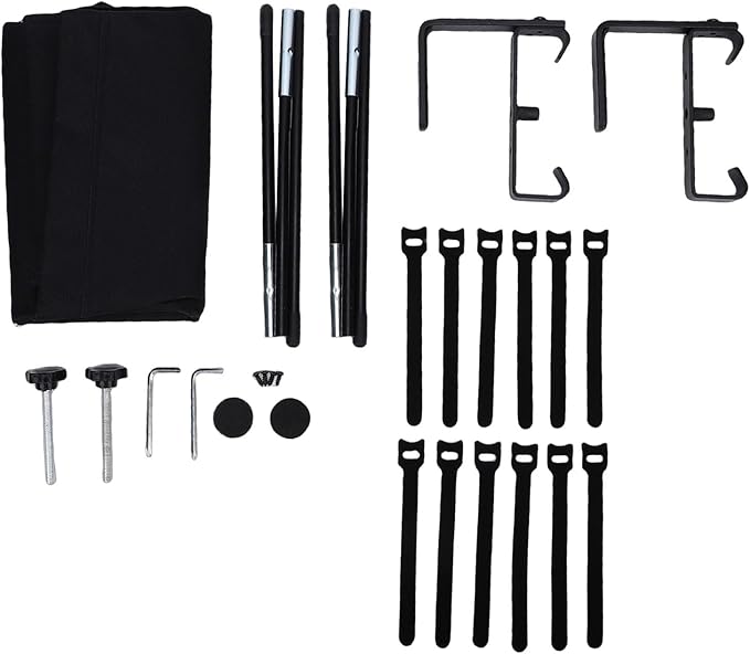 JTLB 28in Under Desk Cable Organizer Under Desk Cable Management Tray Cord Organizer with No Drill Clamp & Screw Mount for Home Office Storage