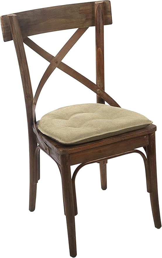 Non-Slip Chair Cushions, Assembled in USA, U-Shaped Skid-Proof Seat Pads for Dining Room, Kitchen, Office, 15"x16"
