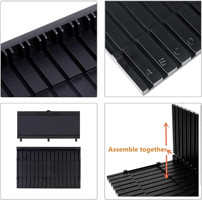 3-Pieces Model Kit Display Stand and Runner Storage System with Action Base, Suitable for Model Stand Action Figure Stand and HG, MG and RG Model Character Display Stand，Black.(Combination Set)
