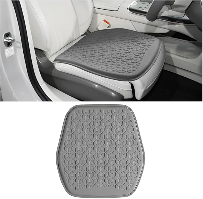 Zpana Gel Car Seat Cushion, Non-Slip & Comfortable Automotive Chair Protector Pad for Driving, Breathable Vehicle Interior Mat Cover Accessories, Universal for SUV Sedan Truck (Gray)