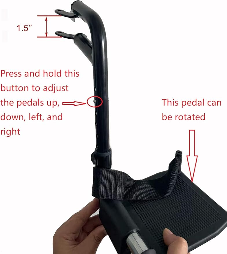 Wheelchair Elevating Legrests ，Composite Footplates Non-Padded Calf Supports,for Standard Wheelchairs,1 Pair