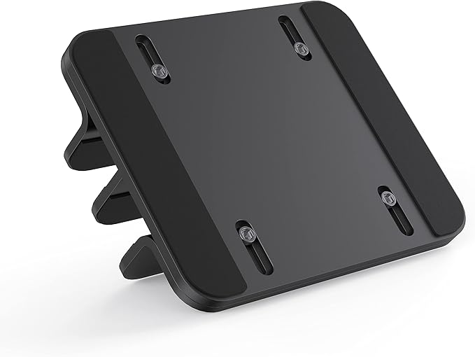 JOKItech Dual Aluminum Vertical Laptop Stand Organizer, Sturdy Notebook Computer Holder Stand Compatible with New Liquid Retina XDR Apple MacBook Air/Pro/Neo, Mac mini & iPad Pro - Black