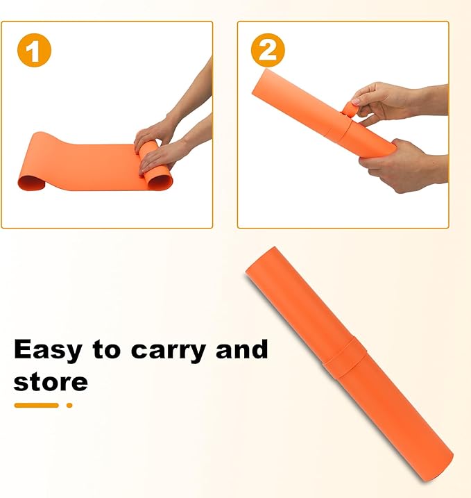 Large Leather Desk Pad Protector, 27.5inch x 13.7inch,Non-Slip Durable Office Desk Mat for Writing, Computer, Laptop, Mouse Pad & Desktop Use,Desk Protector Mat,Orange