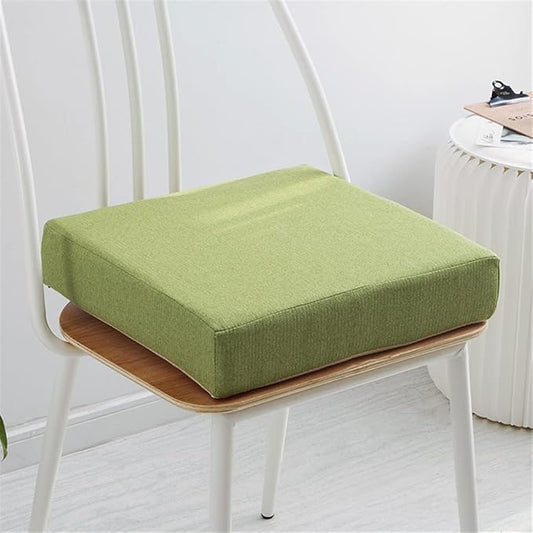 Indoor Chair Cushions Memory Foam Seat Cushion for Armchair, Non-Slip Pads Booster Comfort Pad Indoors Outdoors Car Office Sofa - Square (45X45x5cm,Green)