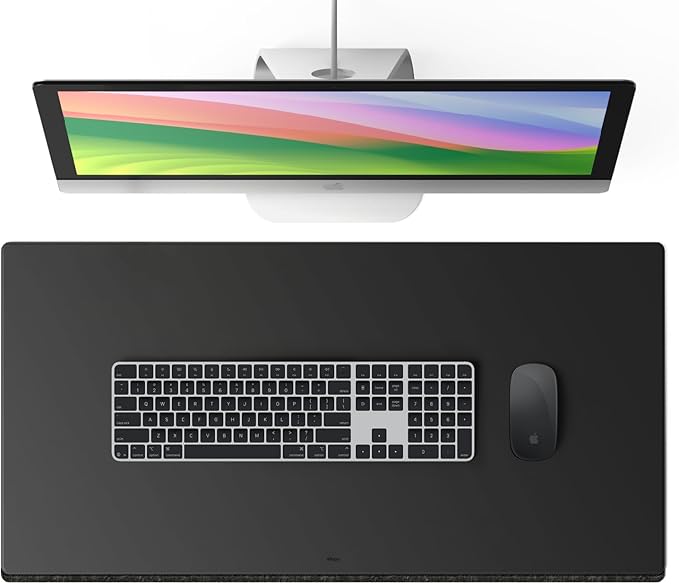 elago Smart Magnetic Desk Mat Compatible with All Magnetic Products -Paper Protector, Mouse Pad, Laptop, Non-Slip Top, Premium Waterproof Writing Pad for Office and Home (Black [Large]