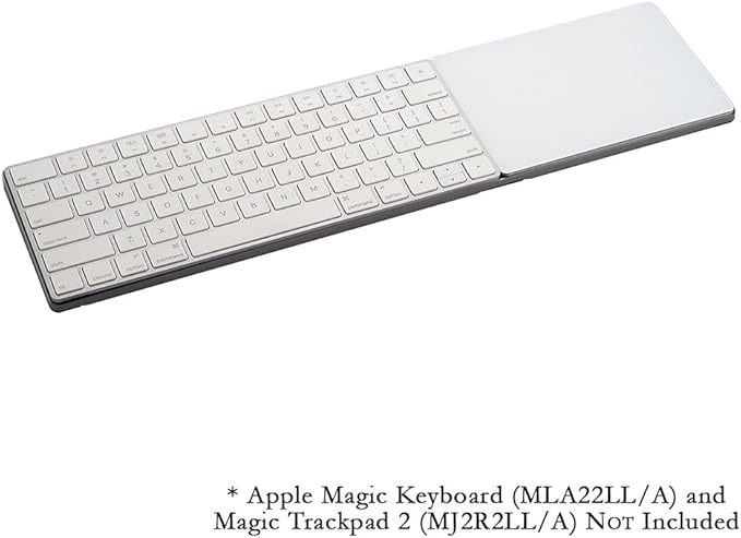 CraftMaster Union Tray for Apple Magic Keyboard and Apple Magic Trackpad 2 - Metal Dock Stand Controls Your iMac or Laptop Remotely, Premium Home and Office Accessory - Space Gray