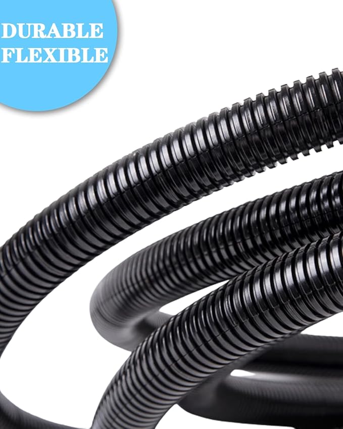 1/4 Inch Wire Loom Split Tubing - 100ft Cord Protector Electric Wires Covers, Automotive Wire Flexible Conduit, Plastic Wire Cover