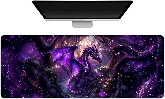 Gaming Mouse Pad Large Desk Mat Extended Keyboard Mouse Pad Mousepad with Non-Slip Base and Stitched Edge Mouse Mat Desk Pad Mouse Pads for Desk Home Office Gaming Drogan
