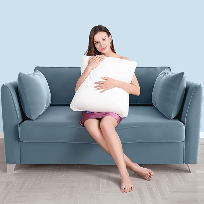 AM AEROMAX 16 × 16 Throw Pillow (Pack of 4) Memory Foam Pillow Insert - Square Accent Pillow for Decorative Cushion Bed Couch Sofa - Non-Deforming Over Time