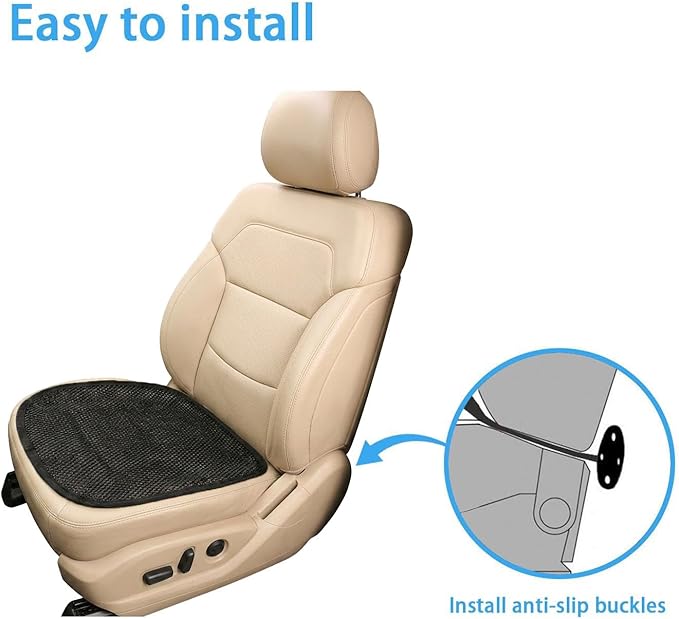 Summer Cool 3D Air Mesh Breathable Vented Car Seat Cushion Pad,Universal Auto Back Cooling Ventilated Seat Cover for Car SUV Truck Van Pickup for Driving Seat(Black, 1 Pack seat pad)