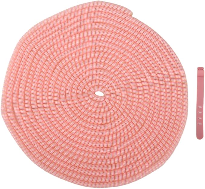 4.8M(15.75FT) Spiral Cable Protector, Multicolor Suitable for Most Phone/Pad/Laptop USB Wire Cord Savers Protection Cover Anti-Break Wrap Charger Data Line Cables Sleeves, Ordinary Pink