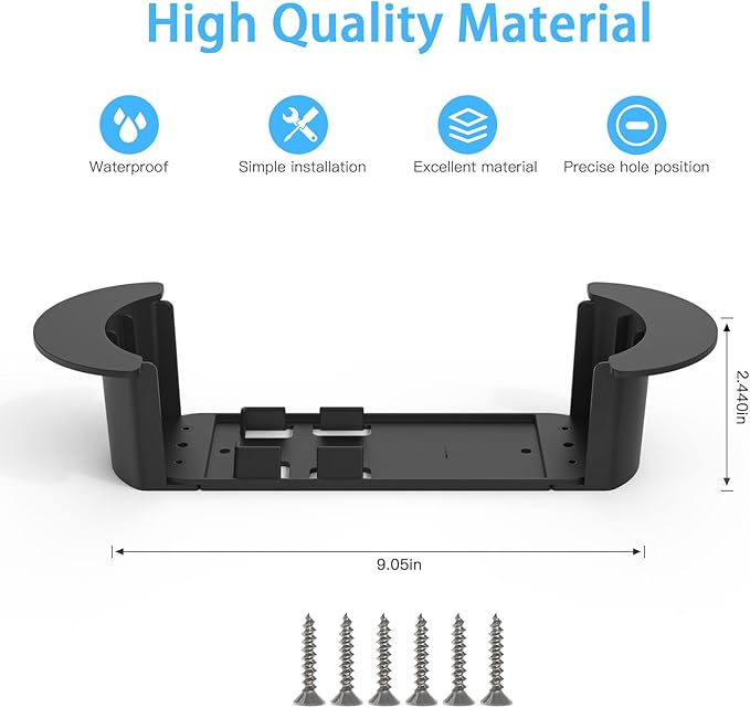 XLTTYWL Starlink Gen 3 Ethernet Cable Caddy, Star Link Mounting Kit ABS Stability StarLink V3&Gen3/4/4X Cord Management Accessories for Star Link Cable and Starling Ethernet Adapter(Black)